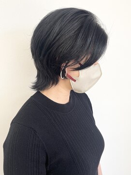 モリオフロムロンドン 松戸店(Morio from London) 【松戸 アイダ】襟足ありハンサムショート/黒髪毛流れショート