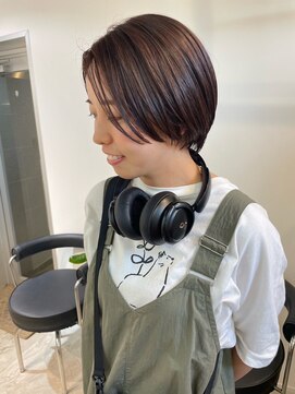  fit stand 千葉/ショートボブ/カット/パーマ/ダブルカラー/トリートメント/縮毛矯正 イメチェン/ピンクベージュ/アンブレラカラー[千葉]