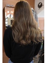 チャプター 問屋町(chapter)&nbsp;髪質改善くびれミディアムミルクティーベージュ透明感ケアカラー