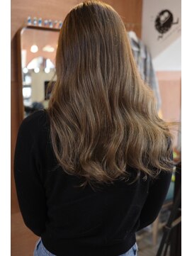 チャプター 問屋町(chapter) 髪質改善くびれミディアムミルクティーベージュ透明感ケアカラー