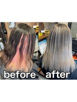 ラル(Lull)&nbsp;『複雑履歴バレイヤージュ』before after！活性酸素除去/個室