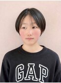 イメチェンショート前髪シースルーバングクールショート