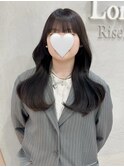 ◯ミディアムレイヤーカット/ダークアッシュ/大人ガーリー