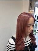ピンクレッド×レイヤーロング