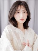 黒髪大人美人くびれレイヤーウルフパーマクラゲカット30代40代Y
