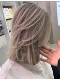 ブリーチハイライト髪質改善ダブルカラーレイヤーカット/本厚木