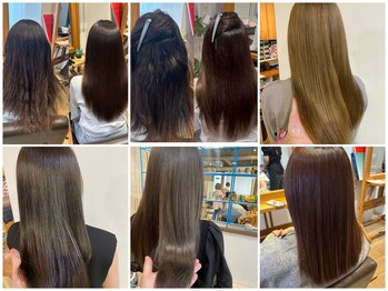クスキ(KUSUKI)の写真/朝のスタイリング時間を短縮。扱いやすく艶やかな髪へ導く縮毛矯正、ストレートパーマが得意なサロン。