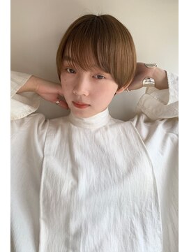 ヌイ 横浜(nui) ナチュラルショートマッシュ_シアーカラーシアーベージュ前髪