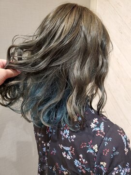 ラフヘアーアンドスパ(Luffhair&spa) ブルージュ×ターコイズインナー