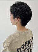 ハンサム耳かけショート×アッシュブラック
