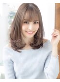 AFLOAT明日香の ワンカール アッシュベージュ ミディアムヘア