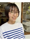 前上がりボブ　インナーカラー！！
