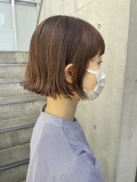 ユノ(juno) ハイトーンカラーの襟足ギリギリの切りっぱなしボブ☆