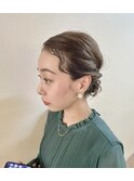 金箔とウェーブを使ったアップヘアスタイル*☆