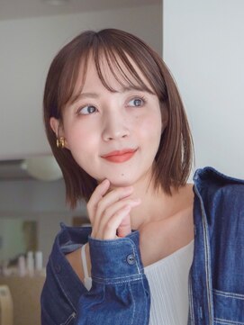 ガーデンヨコハマエスト(GARDEN YOKOHAMA est) イメチェン　外ハネボブ　前髪　美髪　ベージュカラー