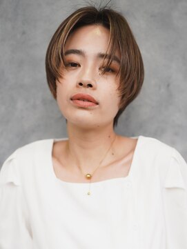 マノ 千歳烏山(MaNO) ショート韓国ボブハイライト髪質改善ブリーチ前髪20代30代