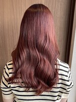 ミルヘアデザイン(mil hair design)&nbsp;ダブルカラーピンクベージュベージュカラーケアブリーチレイヤー