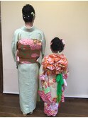 七五三の着付け、セット