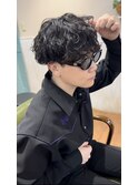 波巻きスパイラル×刈り上げマッシュ