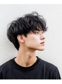 黒髪マッシュ×ナチュラルパーマ