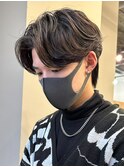 センターパートニュアンスパーマ韓国カルマパーマコンマヘア