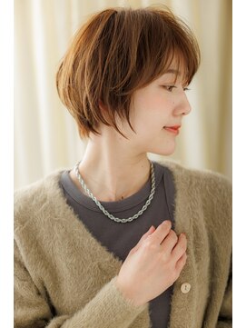 カバーヘア ブリス 川口(COVER HAIR bliss) アプリコットオレンジ丸みショートマッシュボブZ川口20代30代