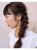 前撮り。編みおろし。ヘアセット。成人式。卒業式