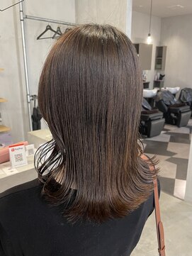 シェル 津山の手店(shel) 10代20代ミディアム髪質改善ブラウンカラー透明感