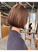 【ブラウンカラー×ボブ】#ダブルカラー#ケアブリーチ