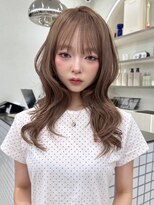 サンドレオ 新宿店(sand Leo)&nbsp;ミディアムレイヤーカット/マロンベージュ/顔周り/前髪/新宿