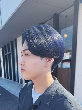 フィッシュヘアー(fish hair) ネイビー/ブルーブラック/メンズ/メンズカット/ブリーチ