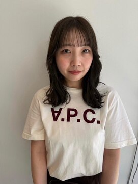 フォークロア 己斐店(Folk Lore) オリーブ／ミディアムワンレングス