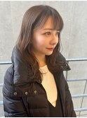 ひし形くびれ小顔前髪質改善オリーブグレージュココアベージュ