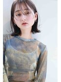 ボブルフネビージュ小顔ワンレン黒髪小顔カット