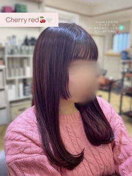 ルアナ ヘア アンド トリートメント(Luana) Cherry red × 姫カットで色っぽ艶髪♪○みれあ