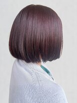 ロカ バイ ティアトロ ヘア サロン(ROCA by teatro hair salon)&nbsp;ラベンダーカラー 丸みボブ 艶髪ボブ ブリーチなしカラー