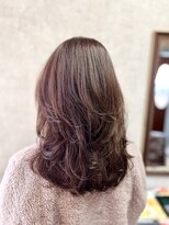 セブンルックス(7LOOKS)&nbsp;ラフレイヤー×ピンクブラウンカラー【髪質改善/カラー】