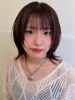 バサ 池袋東口店(BASSA)&nbsp;レイヤー/ボブ/ウルフ/オレンジブラウン/顔まわり