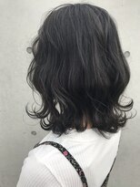 リアン(Lien)&nbsp;Lien☆ダークグレー×デザインカラー×外ハネボブ×スリークボブ