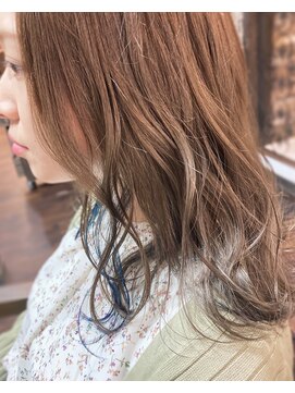 ヘアー クリエイト カルバリ(HAIR CREATE Calbari) ピアスカラー×インディゴブルー