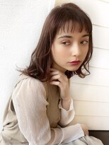 オーロ 緑地公園店(ORO)&nbsp;*オン眉愛されエアリーミディ/ピンクブラウン/ラベンダーカラー