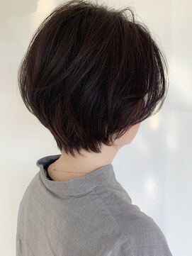 シャンプー 本店(SHAMPOO) 大人可愛い20代30代40代黒髪前下がりショートボブ