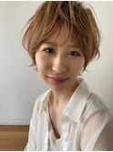 前下がりボブ/モテ髪カタログ/小顔に見せるヘア/前髪カット