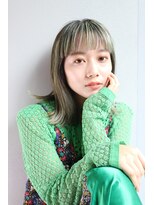 遊人セントラル(CENTRAL)&nbsp;[心斎橋/難波］ブリーチオンカラー　ペールライムグリーン