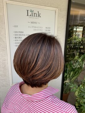 リンク(Link) 大人ハイライト　　ショートボブ