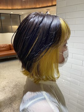 エイト 溝の口店(EIGHT) 【EIGHT溝の口】インナーカラー×イエロー×モノトーン