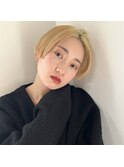 【Gigi】外ハネボブ セクションカラー ペールベージュ