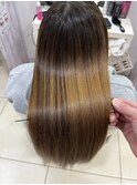 【ブリーチ×縮毛矯正】ヘルシースタイル☆うるツヤロング♪
