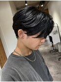 センターパートニュアンスパーマ毛流れパーマカルマパーマ
