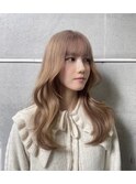 【切りっぱなしボブ/エアリーロング/美髪/ピンクブラウン/渋谷】